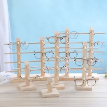 Pine solid wood myopia glasses frame eye shop display rack Log sunglasses sunglasses display stand