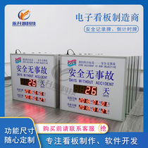 Safety accident-free timing card safety production operation days record card project countdown display screen count