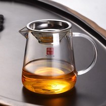 Extra thick heat-resistant glass public cup tea leak set large tea thick high temperature resistant tea kung fu tea set accessories