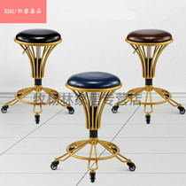Beauty stool big stool hair salon with pulley beauty chair barbershop rotating round lift beauty stool