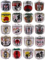 Japanese wine bottle decoration White Crane open cat wine barrel cooking sushi store set up sake Sake squat