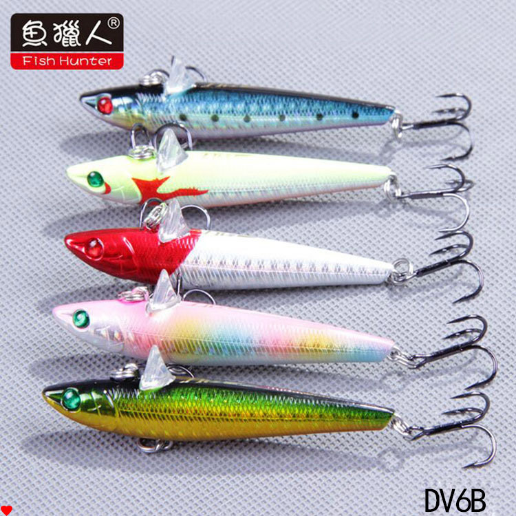 Fish hunter knife front hard bait vibration VIB DV6B 77mm 17g full swimming layer Lua bait fake bait intended bait bait