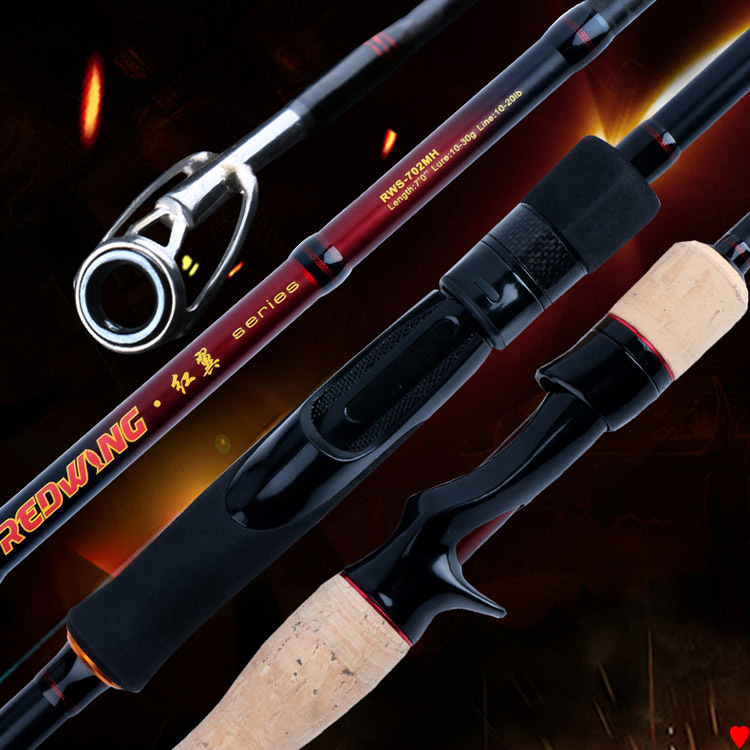 Fish Hunter Red Wing straight handle gun handle Lua rod 1.83-2.44 meters horse mouth rod thunder strong rod fishing gear
