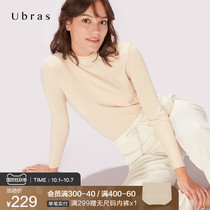 Ubras ribbed slim body half high collar muscle bottom clothing warm autumn clothes base top comfortable skin-friendly solid color wild women