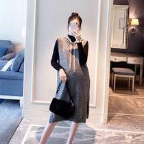 Maternity dress 2022 spring and autumn new sweater knit skirt small high autumn and winter slim suit skirt women