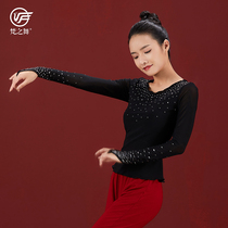 Van Gogh Dance Classical Dance Martial Arts Costume Womens Body Rhyme Clothing Flutter and Wearing Fingers for Hot Drilling Short blouses
