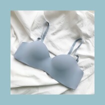 (Thin chest) strapless invisible gathering non-slip underwear womens summer dress Wen bra small seamless MHT
