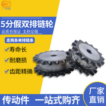 Sprocket 5 points 10a double gear double drive false double row industrial machinery drive chain wheel processing custom accessories