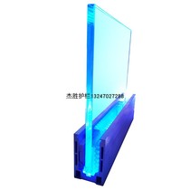 Frameless glass light with aluminum alloy U-shaped bottom groove balcony staircase guardrail can be embedded with stainless steel edging