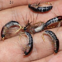 Simulation nymph hook Crucian carp carp grass carp hook with barbed bait Fly fly hook Insect Luya bait fly fishing hook 