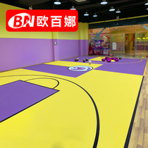 Opena basketball court floor glue indoor basketball hall wood grain pvc sports floor non-slip childrens basketball floor rubber pad