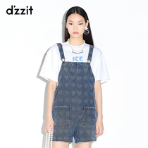 dzzit desu 2021 autumn counter new soft fabric denim strap shorts female 3D3R0031S