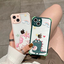 New Unicorn Apple 13 phone case couple iphone12promax transparent anti-drop 11 for xs 8xr
