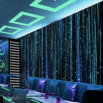 3D stereo glowing background wallpaper KTV bar cabin decoration murals technology sensitive air ceiling wallpaper