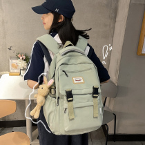 School bag Female junior high school student high school student Korean version Harajuku girl backpack Summer simple style middle school student large capacity backpack