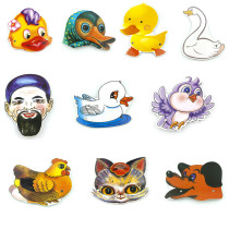 Ugly duckling story Animal headdress Childrens performance props Kindergarten textbook drama Role-playing ball mask