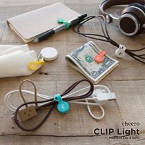 Japan cheero CLIP Light magnetic clip cable manager clip 5 color set New simple flash smart Star