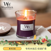 WoodWick the United States imported soy wax scented candle black cherry home use to remove the smell to help sleep birthday gift female