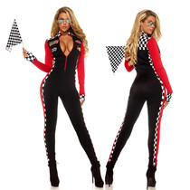 Sexy Lady Super Racer Car Girl Jumpsuit Racing Driver Costum