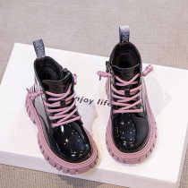 Next kiss girls shoes martin boots 2021 winter new children plus velvet cotton baby boots