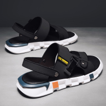 Sandals men 2022 new summer outings casual beach dual-use cool tugging mens trends driving herringbone slippers