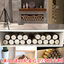 Solid wood fence wood ornaments round Wood Wood Wood pile fireplace decoration wood log wedding decoration tree pile