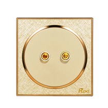 Type 86 Champagne Gold 2-digit speaker socket panel audio socket audio socket concealed interface panel household