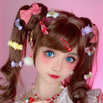 Brown full with set rainbowMeX salmon roe Lolita cute girl jk lazy Bobbo head matte hair