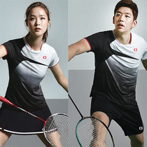 Large size short sleeve loose badminton suit suit women mens table tennis Jersey air volleyball uniform sports uniform