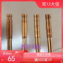Old bamboo peach wood flower sign wide style Qingyuan thrush bird cage door sign wide cage accessories pure hand carved bird cage accessories