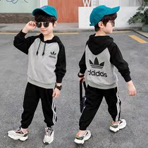 Boy spring and autumn set handsome 2021 New Tide childrens clothes boys brand autumn and winter childrens two sets