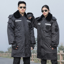 Military cotton coat mens winter long northeast thick warm Security Security Patrol Special service long labor protection cold cotton jacket women