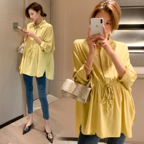 Pregnant women autumn set fashion 2021 autumn new foreign style pregnancy loose jacket jeans two-piece set