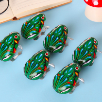 Iron frog jumping frog hair small toy children baby toy classic 80 nostalgic retro winding toy