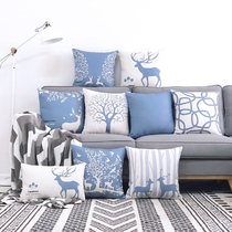 Nordic style Elk Cotton linen modern simple pillow backrest cushion living room sofa pillow pillow case without core