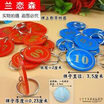 Restaurant digital signage Digital sticker number Hand brand code Swimming pool bracelet Bath locker custom round