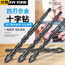 Ceramic Tile Cross drill bit glass marble wall perforated flat drill bit wood plank opener reamer