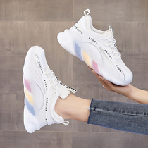 Leather daddy shoes womens shoes 2021 new summer wild white breathable explosive casual sports ins tide