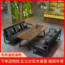 Industrial style bar Qing Bar Bistro Deck sofa Studio Commercial sofa Music dining bar Dining table and chair combination