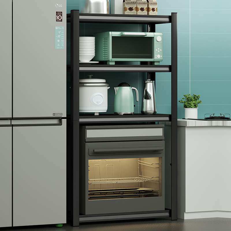 Unity Kitchen rack floor-to-ceiling multi-storey locker microwave oven rack living room pan storage rack
