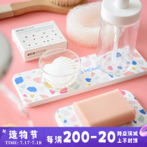 Diatomaceous earth wash basin absorbent pad Natural Diatom mud quick-drying soap soap pad Soap holder Wash basin Toothbrush coaster