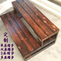 Wooden staircase stepping single-layer stepping double-layer stepping two-layer stepping three-layer stepping four-layer stepping multi-layer staircase
