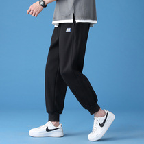Casual pants mens spring and autumn Korean version of the trend Joker loose leg pants summer thin nine sports pants