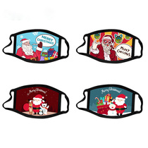 Cross-border hot sale Christmas mask printed cotton mask washable cartoon pattern mask children adult parent-child
