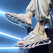 Cool slippers for male and outside wearing anti-slip and abrasion resistant 2022 new spring trendy fashion soft base deodorant individuality breathable go out