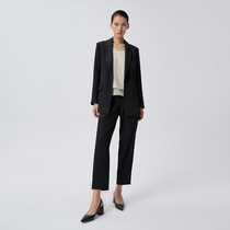 Rong Mei (WT0306250) commuter partner spring and summer light and shadow knock luxury elastic heavy crepe silk blazer