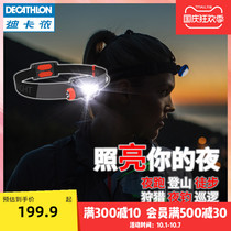 Decathlon USB charging sports led off-road headlight lithium battery headlights running fishing waterproof WSCT