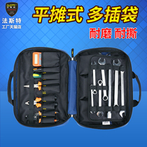 Fast multifunctional mechanical and electrical maintenance tool kit flat multi-pocket canvas portable Oxford cloth tool bag 026