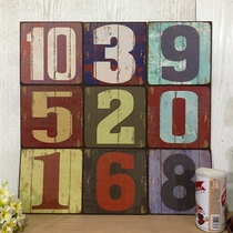 Children's shooting props digital card listing shop photography clothing store creative decoration brand wooden card number house plate