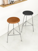 Ant bar stool Nordic Japanese Wrought iron bar chair high foot household modern simple leisure light luxury solid wood bar stool